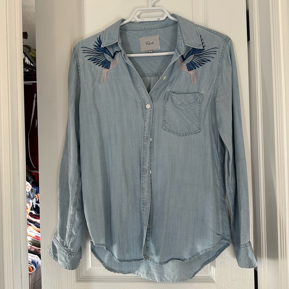 Rails denim button up